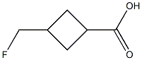 3-(fluoromethyl)cyclobutane-1-carboxylic acid Struktur