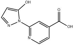 2-(5-hydroxy-1H-pyrazol-1-yl)isonicotinic acid Struktur