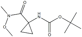 tert-butyl 1-(methoxy(methyl)carbamoyl)cyclopropylcarbamate Struktur