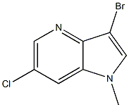 3-bromo-6-chloro-1-methyl-1H-pyrrolo[3,2-b]pyridine Struktur