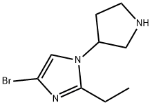 4-Bromo-1-(pyrrolidin-3-yl)-2-ethylimidazole Struktur