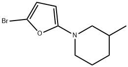 2-Bromo-5-(3-methylpiperidin-1-yl)furan Struktur