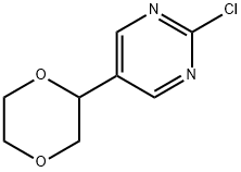 2-chloro-5-(1,4-dioxan-2-yl)pyrimidine Struktur