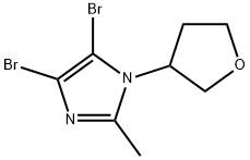 4,5-Dibromo-1-(oxolan-3-yl)-2-methyl-1H-imidazole Struktur