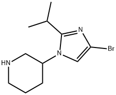 4-Bromo-1-(piperidin-3-yl)-2-(iso-propyl)imidazole Struktur