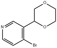 4-Bromo-3-(1,4-dioxan-2-yl)pyridine Struktur