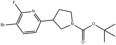 3-Bromo-2-fluoro-6-(N-Boc-pyrrolidin-3-yl)pyridine Struktur