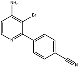 4-Amino-3-bromo-2-(4-cyanophenyl)pyridine Struktur