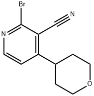 2-Bromo-3-cyano-4-(oxan-4-yl)pyridine Struktur