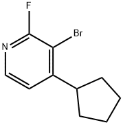 2-Fluoro-3-bromo-4-cyclopentylpyridine Struktur