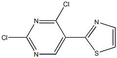 2,4-Dichloro-5-(thiazol-2-yl)pyrimidine Struktur