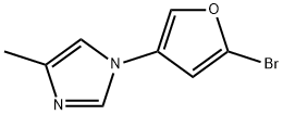 2-Bromo-4-(4-methylimidazol-1-yl)furan Struktur