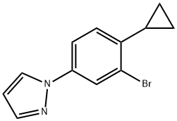 1-(3-bromo-4-cyclopropylphenyl)-1H-pyrazole Struktur