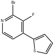 2-Bromo-3-fluoro-4-(2-thienyl)pyridine Struktur