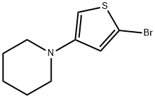 2-Bromo-4-(piperidino)thiophene Struktur