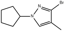 3-Bromo-4-methyl-1-cyclopentyl-1H-pyrazole Struktur