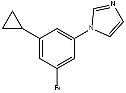 1-(3-bromo-5-cyclopropylphenyl)-1H-imidazole Struktur