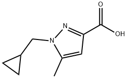 1-(Cyclopropylmethyl)-5-methyl-1H-pyrazole-3-carboxylic acid Struktur