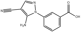 3-(5-amino-4-cyano-1H-pyrazol-1-yl)benzoic acid Struktur