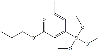 3-(trimethoxysilyl)propyl (2E,4E)-hexa-2,4-dienoate Struktur