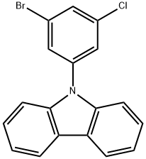 9-(3-Bromo-5-chlorophenyl)-9H-carbazole Struktur