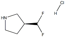 (S)-3-(difluoromethyl)pyrrolidine hydrochloride Struktur