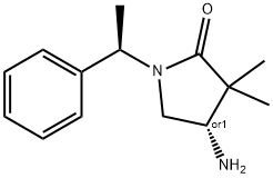 (4s)-4-amino-3,3-dimethyl-1-[(1r)-1-phenylethyl]pyrrolidin-2-one Struktur