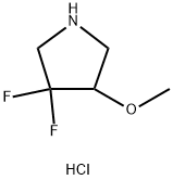 3,3-difluoro-4-methoxypyrrolidine hydrochloride Struktur