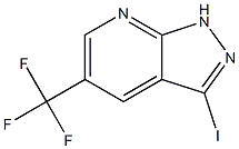 3-iodo-5-(trifluoromethyl)-1H-pyrazolo[3,4-b]pyridine Struktur