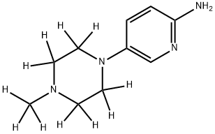 2-Amino-5-[(N-methylpiperazin-d11)-1-yl]pyridine Struktur