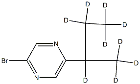 2-Bromo-5-(sec-butyl-d9)-pyrazine Struktur