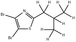 4,5-Dibromo-2-(iso-butyl-d9)-thiazole Struktur