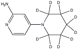 2-Amino-4-(piperidino-d10)-pyridine Struktur