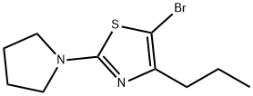 5-Bromo-4-(n-propyl)-2-(pyrrolidino)thiazole Struktur