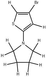 3-Bromo-5-(pyrrolidino)thiophene-d10 Struktur