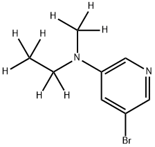 3-Bromo-5-(methylethylamino-d8)-pyridine Struktur