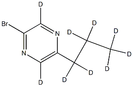 2-Bromo-5-(n-propyl)pyrazine-d9 Struktur