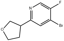 4-Bromo-2-(oxolan-3-yl)-5-fluoropyridine Struktur