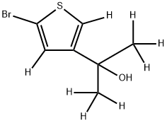 2-Bromo-4-(1-hydroxy-1-methylethyl)thiophene-d8 Struktur