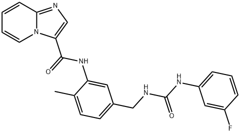 N-(5-((3-(3-fluorophenyl)ureido)methyl)-2-methylphenyl)imidazo[1,2-a]pyridine-3-carboxamide Struktur