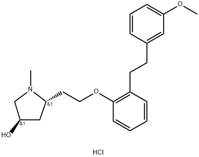 (2R,4R)-5-[2-[2-[2-(3-Methoxyphenyl)ethyl]phenoxy]ethyl]-1-methyl-3-pyrrolidinol hydrochloride Structure