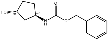 Trans-Benzyl 3-Hydroxycyclopentylcarbamate Struktur