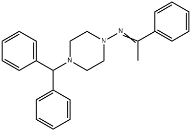 N-(4-benzhydryl-1-piperazinyl)-N-(1-phenylethylidene)amine Struktur