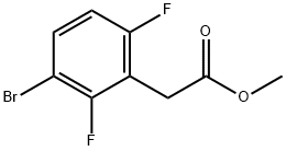 Methyl 3-bromo-2,6-difluorophenylacetate Struktur