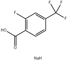 Sodium 2-fluoro-4-(trifluoromethyl)benzoate Struktur