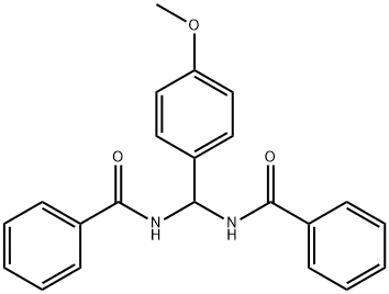 N-[(benzoylamino)(4-methoxyphenyl)methyl]benzamide Struktur