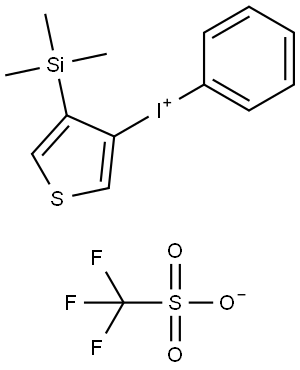 Phenyl[4-(trimethylsilyl)thiophen-3-yl]iodonium Trifluoromethanesulfonate Struktur