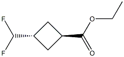 ethyl trans-3-(difluoromethyl)cyclobutane-1-carboxylate Struktur