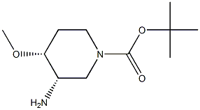 tert-butyl (3S,4R)-3-amino-4-methoxypiperidine-1-carboxylate Struktur