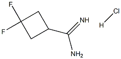 3,3-difluorocyclobutane-1-carboximidamide hydrochloride Struktur